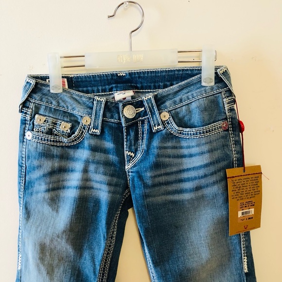 NWT True Religion Women’s made in USA Lizzy Low rise Capri Jeans : Y2K Version - Picture 3 of 4